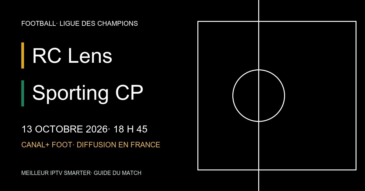 Visuel éditorial RC Lens – Sporting CP, 13 octobre 2026
